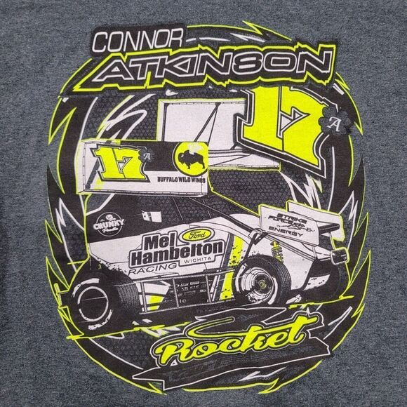 Connor Atkinson 17A Sprint Car T-Shirt Men's Large OneSeven‎ Motorsports Racing - Picture 1 of 8